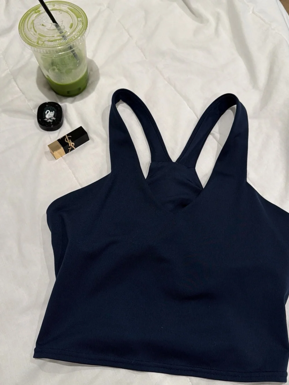 ALO Yoga Navy Airbrush Tank